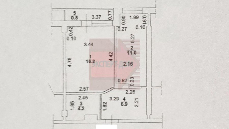 Квартира, 1 комната, 38.29 м² (551899) Квартира, 1 комната, 38.29 м² (551899)